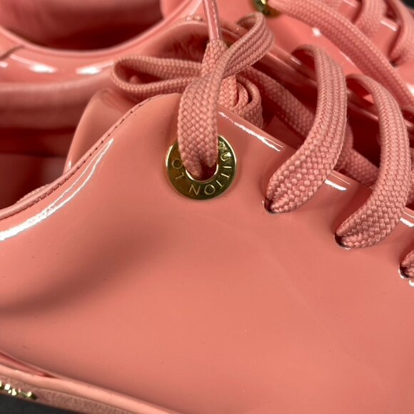Louis Vuitton Pink Patent Leather Front Row Sneakers Size 36.5 - Picture 9 of 9
